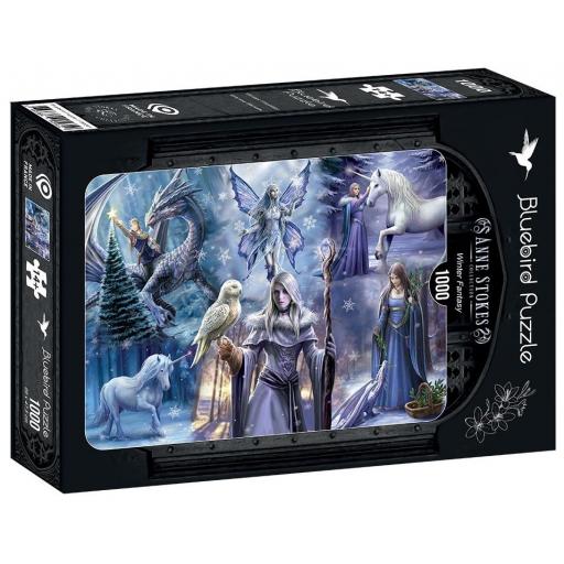 Puzzle Gotico 1000 Piezas BLUEBIRD 90561 FANTASIA INVERNAL , de ANNE STOKES [1]