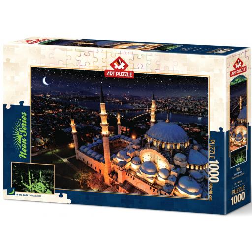 Puzzle Fluorescente Efecto Neon 1000 Piezas Art Puzzle 5264 MEZQUITA AZUL [1]