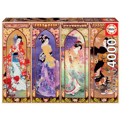 Puzzle de Geishas de Japon 4000 Piezas Educa 19055 COLLAGE JAPONES , de Haruyo Morita [1]