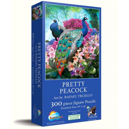 Puzzle Senior 300 Piezas Grandes XXL SunsOut 42374 BONITO PAVO REAL [1]