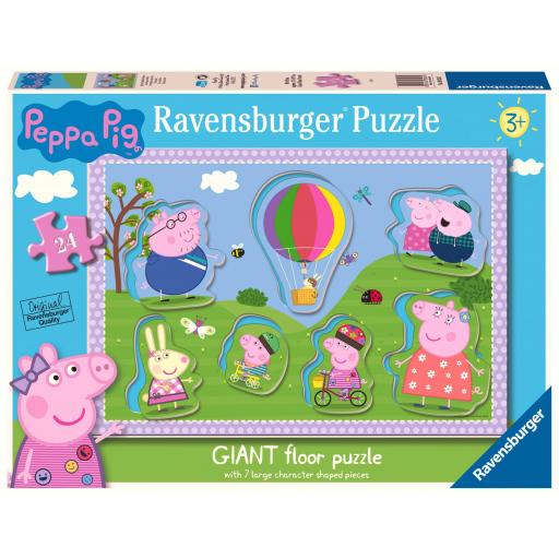 Puzzle Gigante Ravensburger PEPPA PIG DIVERSION AL SOL 24 Piezas Ref. 03026