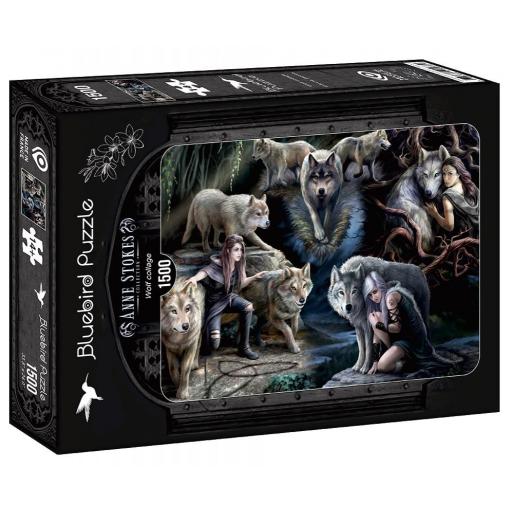 Puzzle Gotico con Lobos 1500 Piezas BLUEBIRD 90037 COLLAGE DE LOBOS , de ANNE STOKES [1]