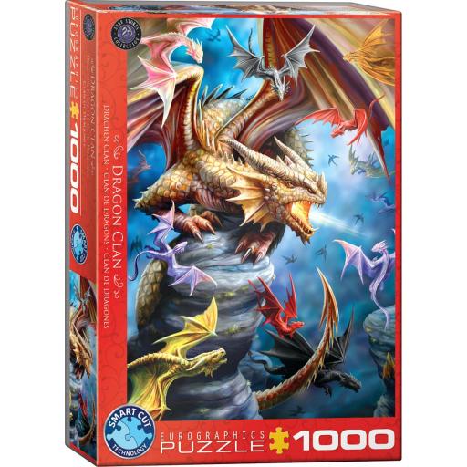 Puzzle de Fantasia 1000 Piezas EuroGraphics 6000-5475 CLAN DE DRAGONES , de Anne Stokes [1]