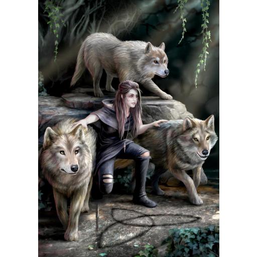 Puzzle Gotico 1000 Piezas EuroGraphics 6000-5476 FAMILIA DE LOBOS , de Anne Stokes