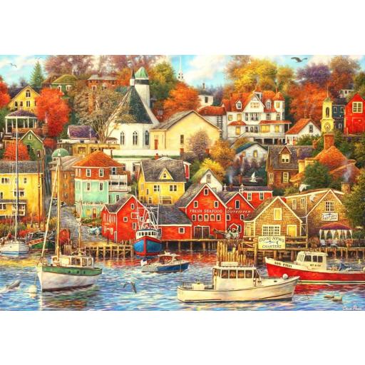 Puzzle Paisajes Costeros 2000 Piezas GRAFIKA 33334 EL PUERTO DE LOS BUENOS TIEMPOS , de Chuck Pinson