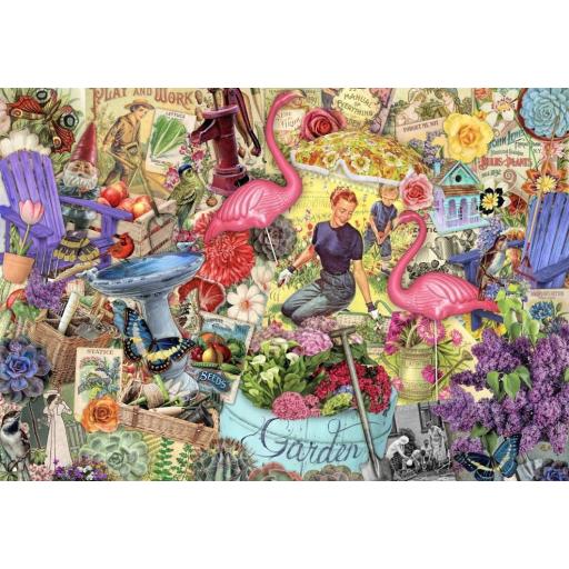 Puzzle Retro Vintage 1000 Piezas GRAFIKA 33686 COLLAGE DE JARDINERIA [0]