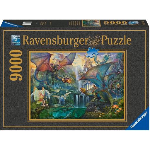 Puzzle de Fantasia con Dragones y Unicornios 9000 Piezas Ravensburger 16721 EL BOSQUE MAGICO DEL DRAGON  [1]