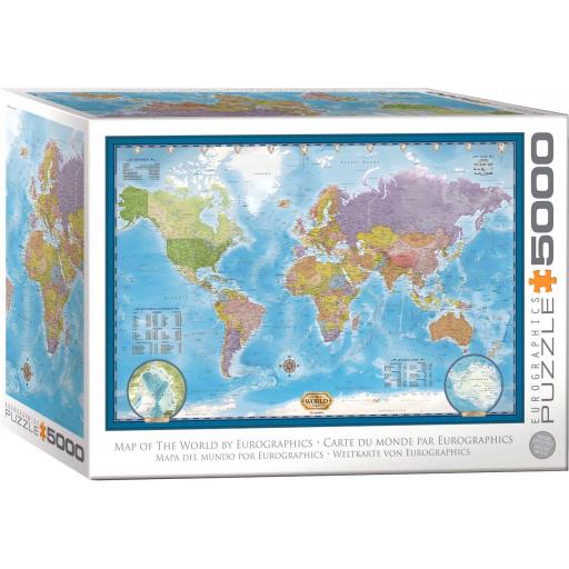 Puzzle Educativo Mapas y Geografia 5000 Piezas EuroGraphics 8520-5890 MAPA DEL MUNDO POR EUROGRAPHICS [1]