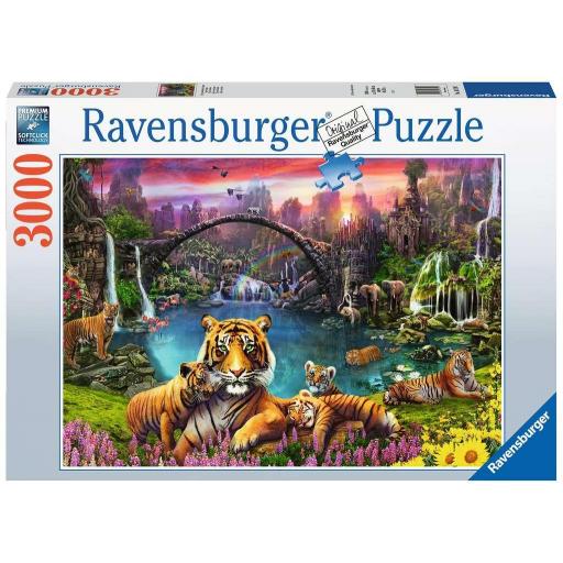 Puzzle de Animales Salvajes 3000 Piezas Ravensburger 16719 TIGRES EN EL PARAISO [1]