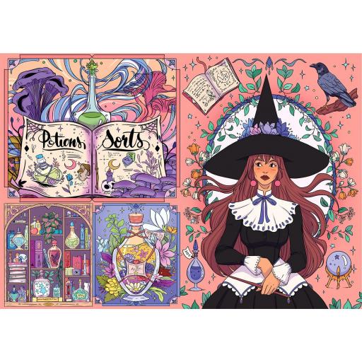 Puzzle de Brujas y Hechiceros 1000 Piezas Hachette 0020 EL TALLER DE HECHIZOS Y SORTILEGIOS