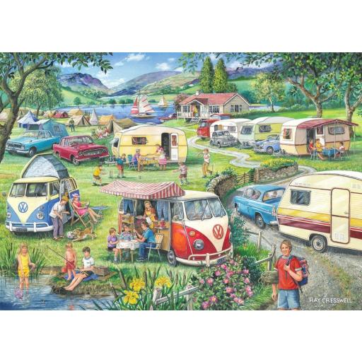 Puzzle de Campings y Acampadas 1000 Piezas House Of Puzzles HP0298 FELICES VACACIONES