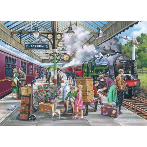 Puzzle Retro Vintage Trenes y Ferrocarriles 1000 Piezas House Of Puzzles HP0495 LISTO PARA PARTIR [0]