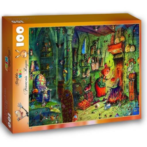 Puzzle Infantil de Brujas 100 Piezas GRAFIKA KIDS 01978 LA BRUJA EN LA COCINA, de François Ruyer [1]