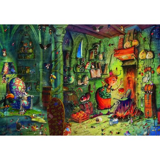 Puzzle Infantil de Brujas 100 Piezas GRAFIKA KIDS 01978 LA BRUJA EN LA COCINA, de François Ruyer [0]