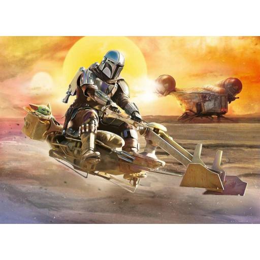 Bumper Puzzle Pack DISNEY STAR WARS THE MANDALORIAN 4 x 100 Piezas Ravensburger 05240 LOS MANDALORIANOS (Con Grogu Baby Yoda) [1]