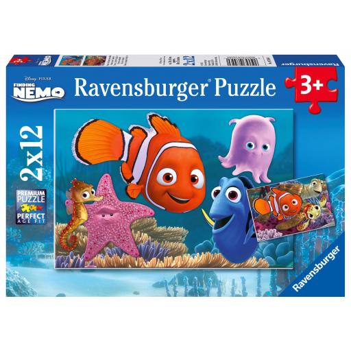 Puzzle Infantil Buscando a Nemo 2 x 12 Piezas Ravensburger 07556 NEMO , DISNEY PIXAR