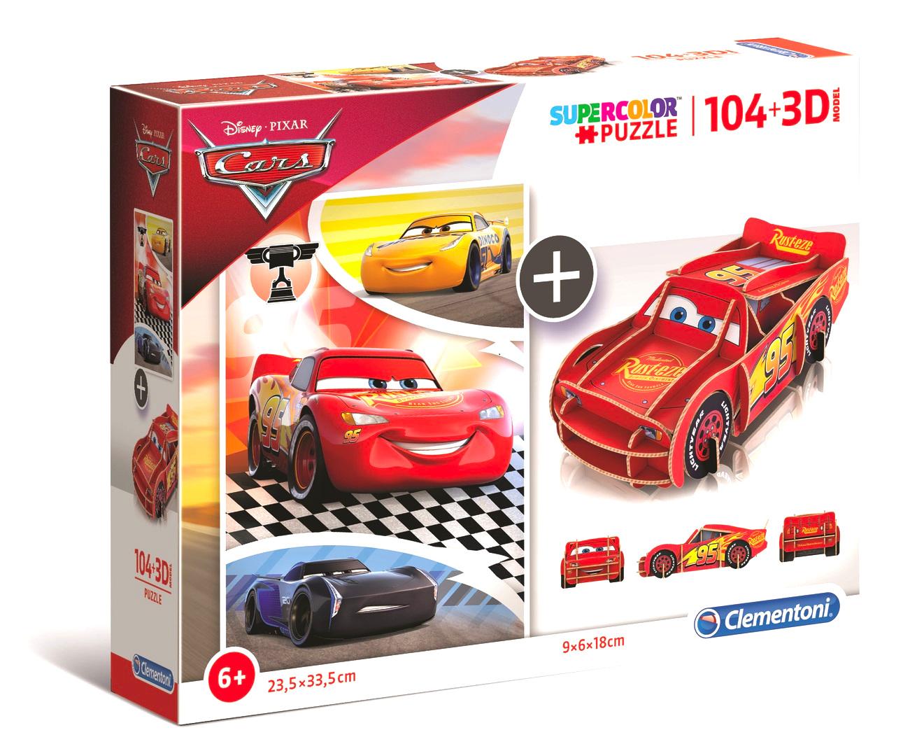 Por separado ballena Con otras bandas Puzzles Clementoni: Puzzles Infantiles 3D Disney Cars