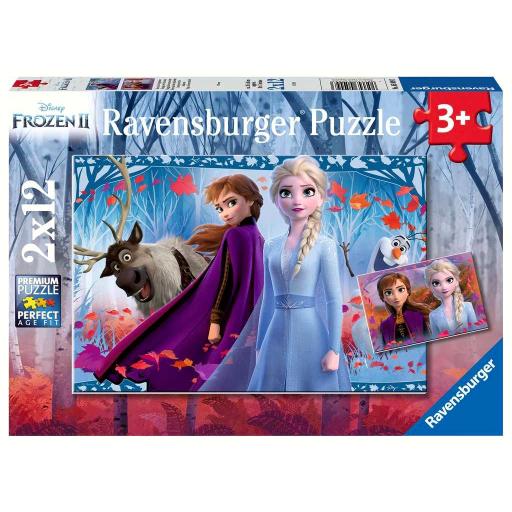 Puzzle Infantil Disney FROZEN II 2 x 12 Piezas Ravensburger 05009 Viaje a lo desconocido