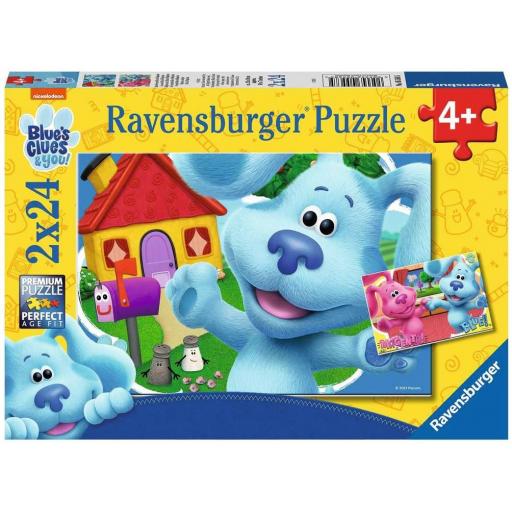 Puzzle Infantil Blue's Clues and You 2 x 24 Piezas Ravensburger 05568 MEJORES AMIGOS BLUE Y MAGENTA