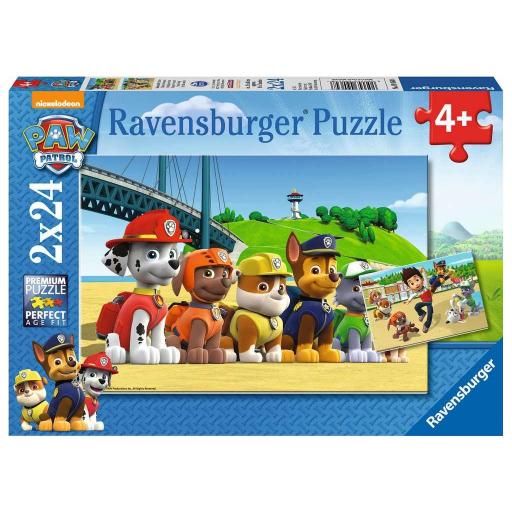 Puzzle Infantil PATRULLA CANINA Paw Patrol  2 x 24 Piezas Ravensburger 09064
