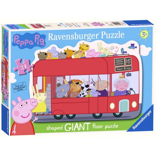 Puzzle Silueta Gigante Para el Suelo PEPPA PIG 24 Piezas Ravensburger 05530 DIA DE DIVERSION PARA PEPPA PIG