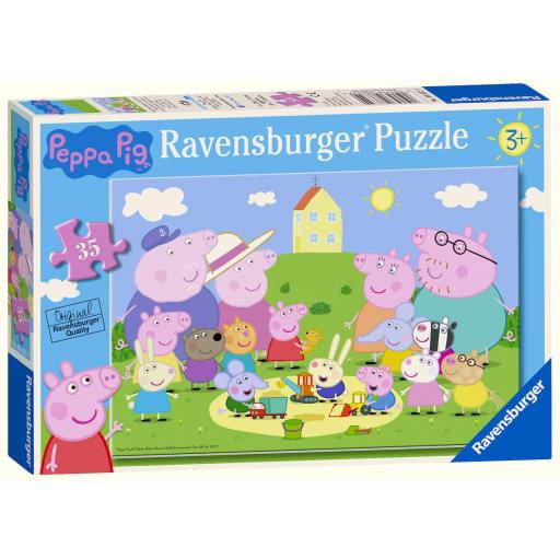 Puzzle de PEPPA PIG Para Niños y Niñas de 3 - 4 Años Ravensburger 08632 Diversion Al Sol 35 Piezas
