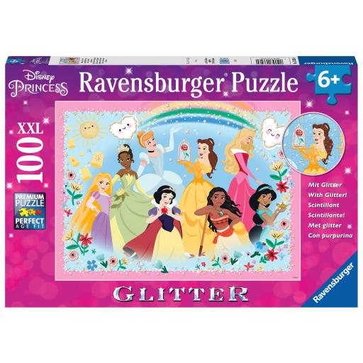 Puzzle Infantil 100 Piezas XXL Ravensburger 13326 Princesas Disney - Con Purpurina [1]