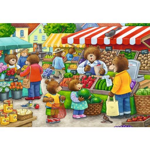 Puzzle Infantil 2 x 12 Piezas Ravensburger 05076 VAMOS DE COMPRAS [2]