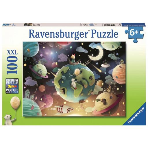 Puzzle Infantil 100 Piezas XXL Ravensburger 12971 PLANETAS FANTASTICOS , de DEMELSA HAUGHTON [1]