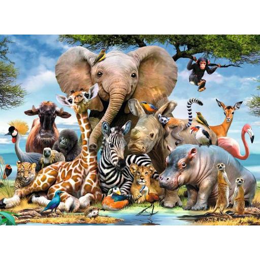 Puzzle de Animales para Niños y Niñas 300 Piezas Grandes XXL Ravensburger 13075 AMIGOS AFRICANOS [0]