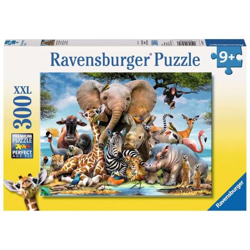 Puzzle de Animales para Niños y Niñas 300 Piezas Grandes XXL Ravensburger 13075 AMIGOS AFRICANOS [1]