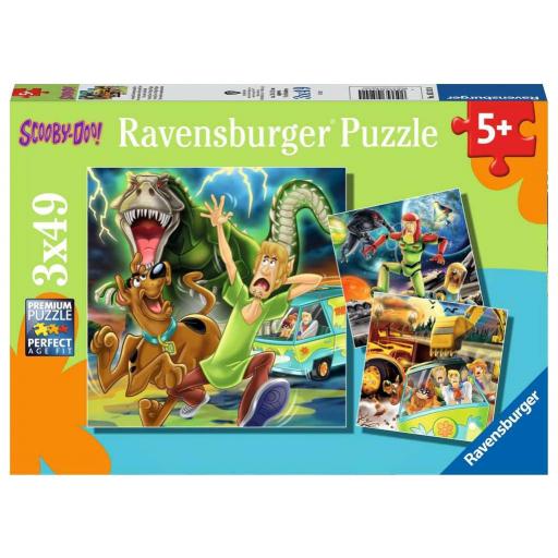 Puzzle Infantil SCOOBY DOO 3 x 49 Piezas Ravensburger 05242 TRES NOCHES ESPELUZNANTES