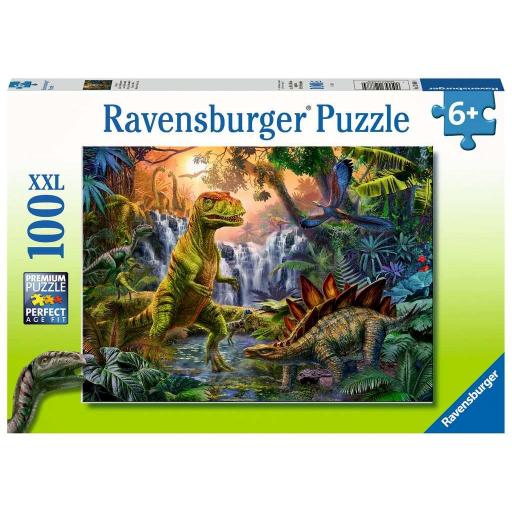 Puzzle Infantil 100 Piezas XXL Ravensburger 12888 OASIS DE DINOSAURIOS [1]