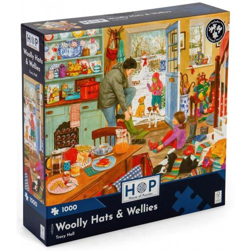 Puzzle Escenas Cotidianas 1000 Piezas House Of Puzzles HP0594 GORROS DE LANA Y BOTAS DE AGUA [1]