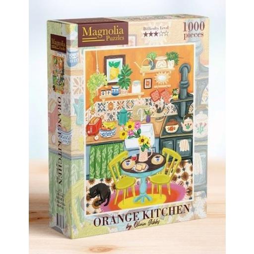 Puzzle Interiores de Casas 1000 Piezas Magnolia 3473 COCINA NARANJA [1]