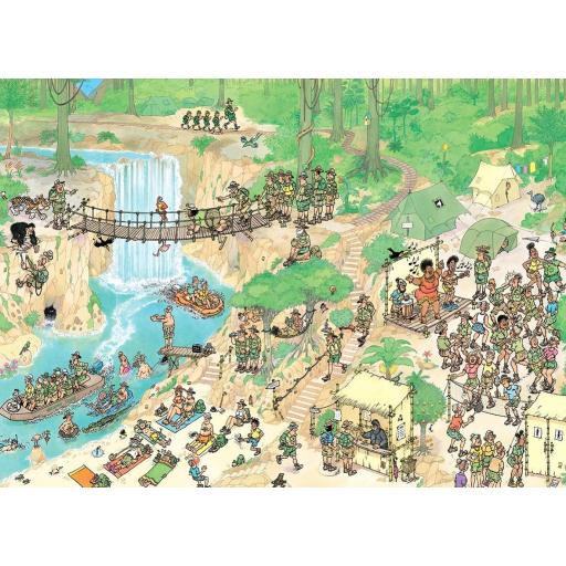 Puzzle Comic 1000 Piezas JUMBO 01848 UN TOUR POR LA JUNGLA , de Jan Van Haasteren