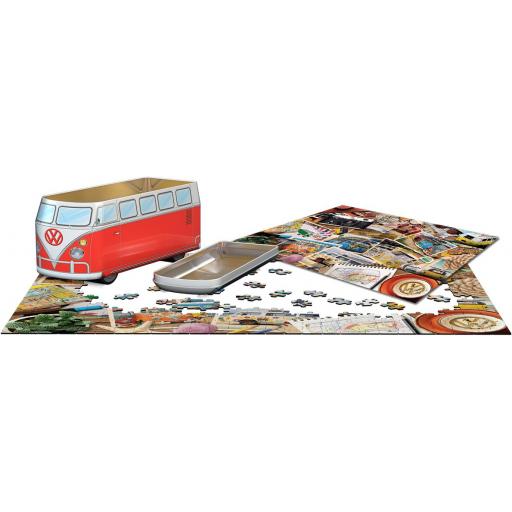 Puzzle en Cajas Metalicas 550 Piezas EuroGraphics 8551-5576 VIAJES POR CARRETERA CON VOLKSWAGEN - LATA FURGONETA VW BULLI [2]