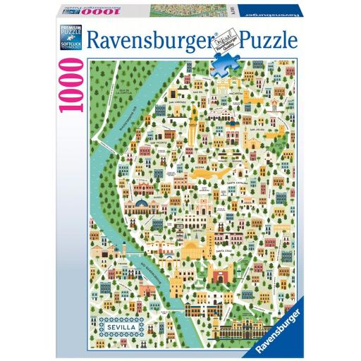 Puzzle 1000 Piezas Ravensburger 17607 MAPA DE SEVILLA [1]