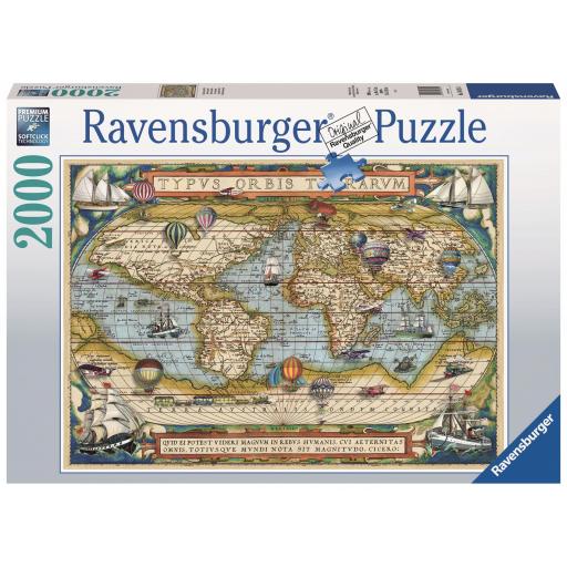 Puzzle de Mapas y Mapamundis Antiguos 2000 Piezas Ravensburger 16825 ALREDEDOR DEL MUNDO  [1]