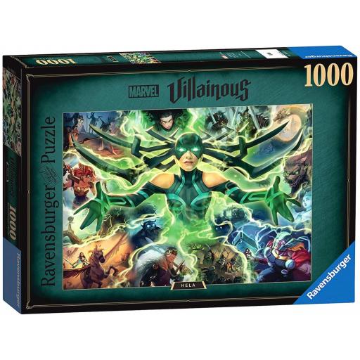 Puzzle de Super Heroes, Villanos y Villanas 1000 Piezas Ravensburger 16903 HELA - Colección Puzzles Marvel Villainous [1]