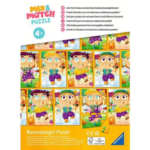 Puzzle Infantil MIX & MATCH 3 x 24 Piezas Ravensburger 05196 FASHION MIX - MEZCLA DE LA MODA [1]