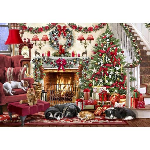 Puzzle Navideño 1000 Piezas Bluebird 90538 CHIMENEA ACOGEDORA EN NAVIDAD