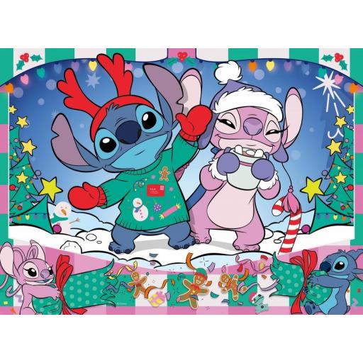 Puzzle Infantil Disney STITCH 100 Piezas XXL Ravensburger 12004030 FELIZ NAVIDAD !