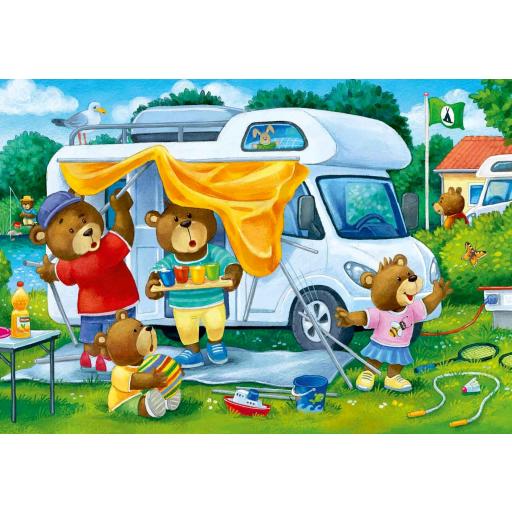 Puzzle Infantil 2 x 24 Piezas Ravensburger 05247 FAMILIA DE OSOS SE VA DE CAMPING [1]