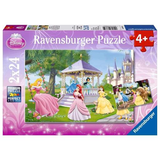Puzzle Infantil Princesas Disney 2 x 24 Piezas Ravensburger 08865 PRINCESA ENCANTADA