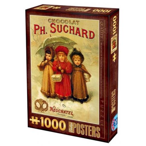 Puzzle Retro y Nostalgia 1000 Piezas D-TOYS 69610 POSTERS Y CARTELES VINTAGE - CHOCOLATES PH. SUCHARD [1]