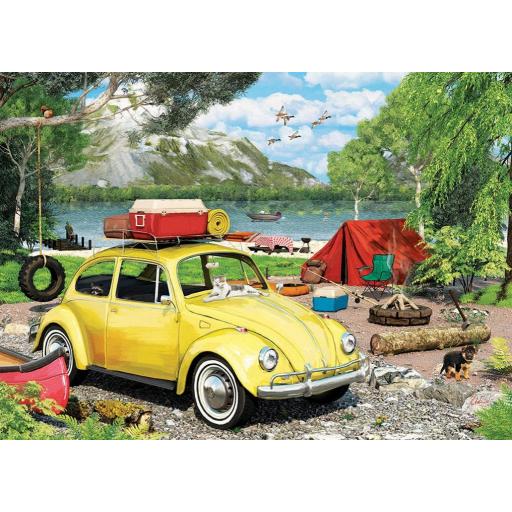 Puzzle en Cajas Metalicas 550 Piezas EuroGraphics 8551-5691 LATA VW BEETLE CAMPING ( Volkswagen Escarabajo ) [1]