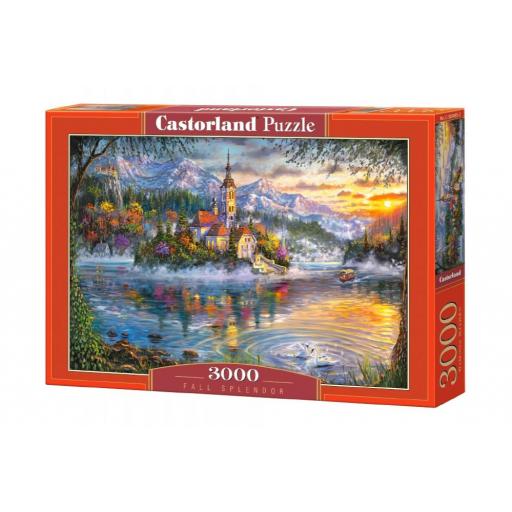 Puzzle Paisaje del Lago Bled de Eslovenia 3000 Piezas Castorland 300495 ESPLENDOR DEL OTOÑO [1]