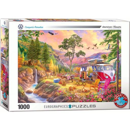 Puzzle Furgoneta VW 1000 Piezas EuroGraphics 6000-5866 EL PARAISO DE LOS CAMPISTAS [1]