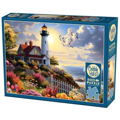 Puzzle Senior Paisajes 500 Piezas Grandes XXL Cobble Hill 45089 HACIA EL FARO [1]
